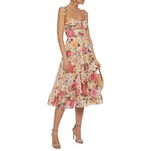ZIMMERMANN Honour floral linen midi dress NWT Sz 3